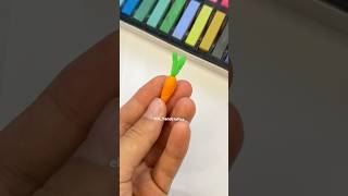 🥕 Tiny clay carrot, cute and simple!✨#clayart #miniature #diy #shorts #craft