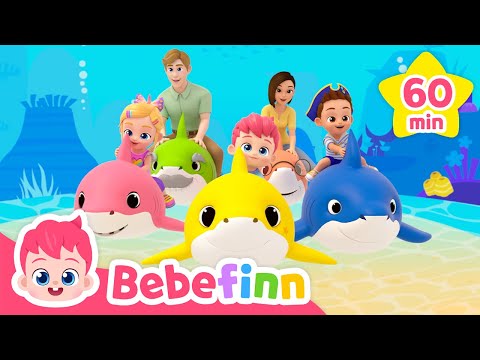 👶🦈 Baby Shark doo doo doo | 1 hour with Bebefinn! | +Compilation | Nursery Rhymes & Kids Songs