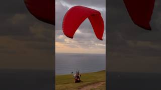 Paraglider Struggling To Take Off! 🪂 #shorts