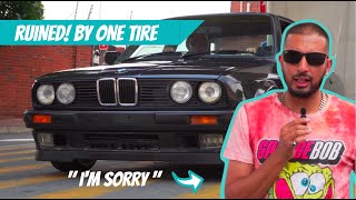 HOW ONE TIRE ALMOST COMPLETELY DESTROYED THIS BMW E30