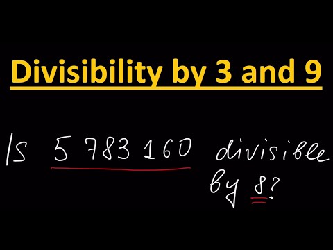 Divisibility Criteria for 2,3,4,5,6,7,8,9 with examples. (Math Tutorial. Arithmetic #5 - part 1)