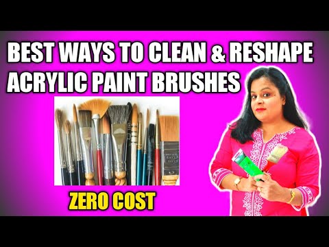 How To Clean Acrylic Paint Brushes / Best Way To Clean, Paint & Reshape ...