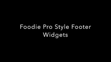 Genesis Foodie Pro Style WordPress Footer