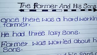 Datos Farmer and his sons short Moral story | 10 lines story writing|10 lines story with moral|short story Noticias
