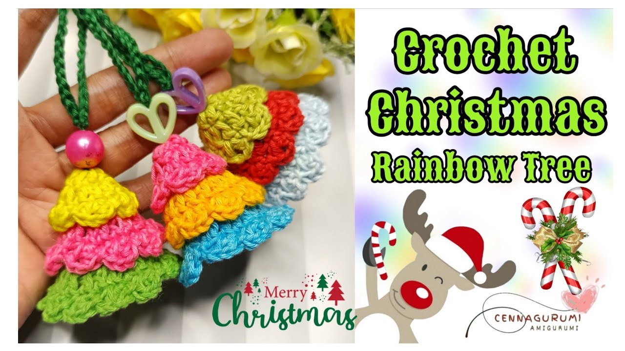 🌲 Crochet Christmas Tree Tutorial 2025 🍄 Very Easy Colorful Crochet Christmas Tree Tutorial