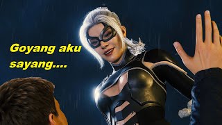 Gila adegan pengecrotan spiderman bersama black cat ada di game
