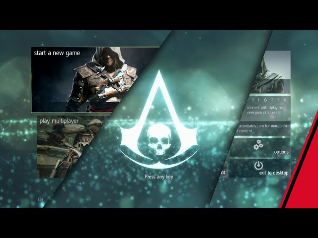 Assassin's Creed 4 Black Flag Title Screen and Main Menu Theme Song | ( 60fps ) class=