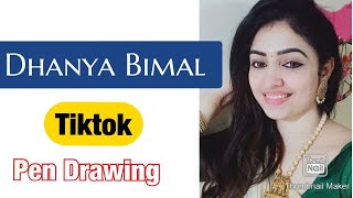 Dhanya Bimal Manezhi| How to Draw Portraits | Tikto Fame| Instagram fame |portraits | sketch |