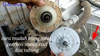 how to replace the two-tube sharp washing machine gearbox