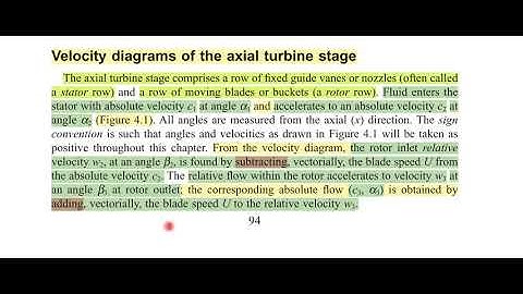 Video 1 Velocity Diagram of Axial Turbine