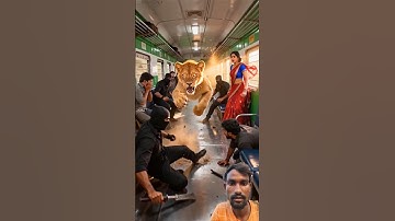 Cub saved the lives of millions of train passengers 😭 #ai #cow #save #train #shorts #animals