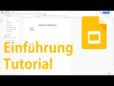 Einführung in Google Slides - Tutorial Google Slides