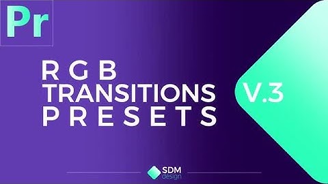 RGB Transitions Pack V3 Premiere Pro Presets