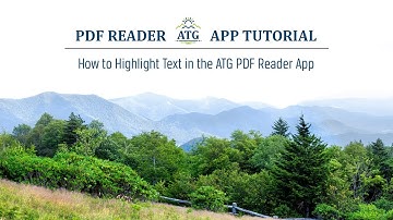 How to Make Highlights in the ATG PDF Reader App
