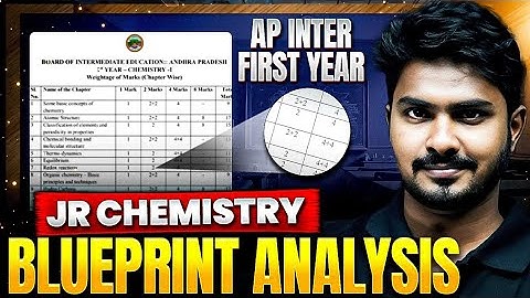 AP Inter 1st Year Chemistry New Blueprint 2026 | Official Blueprint Analysis
