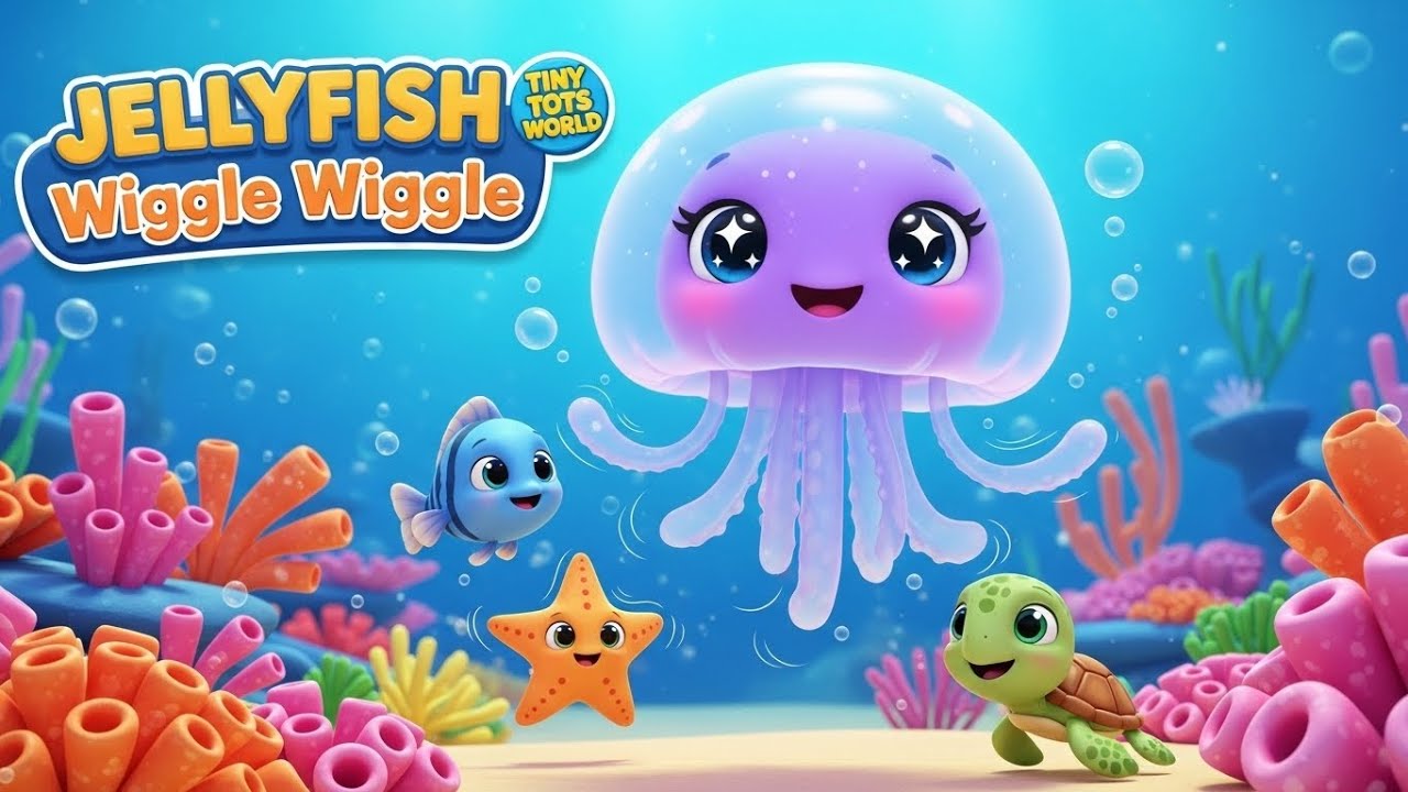 Ocean Friends Jellyfish Wiggle 🐠🪼 | Preschool Song| Tiny Tots World
