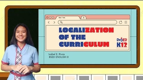 Localization of the Curriculum Part 1