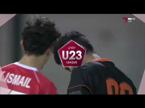 تصدي رائع من حارس مرمي نادي العربي لؤي عاشور في دوري قطر غاز ليج تحت ٢٣ عام