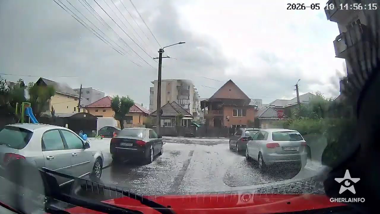 Furtună cu Grindină în Gherla (Cluj) – 10 Mai 2026
