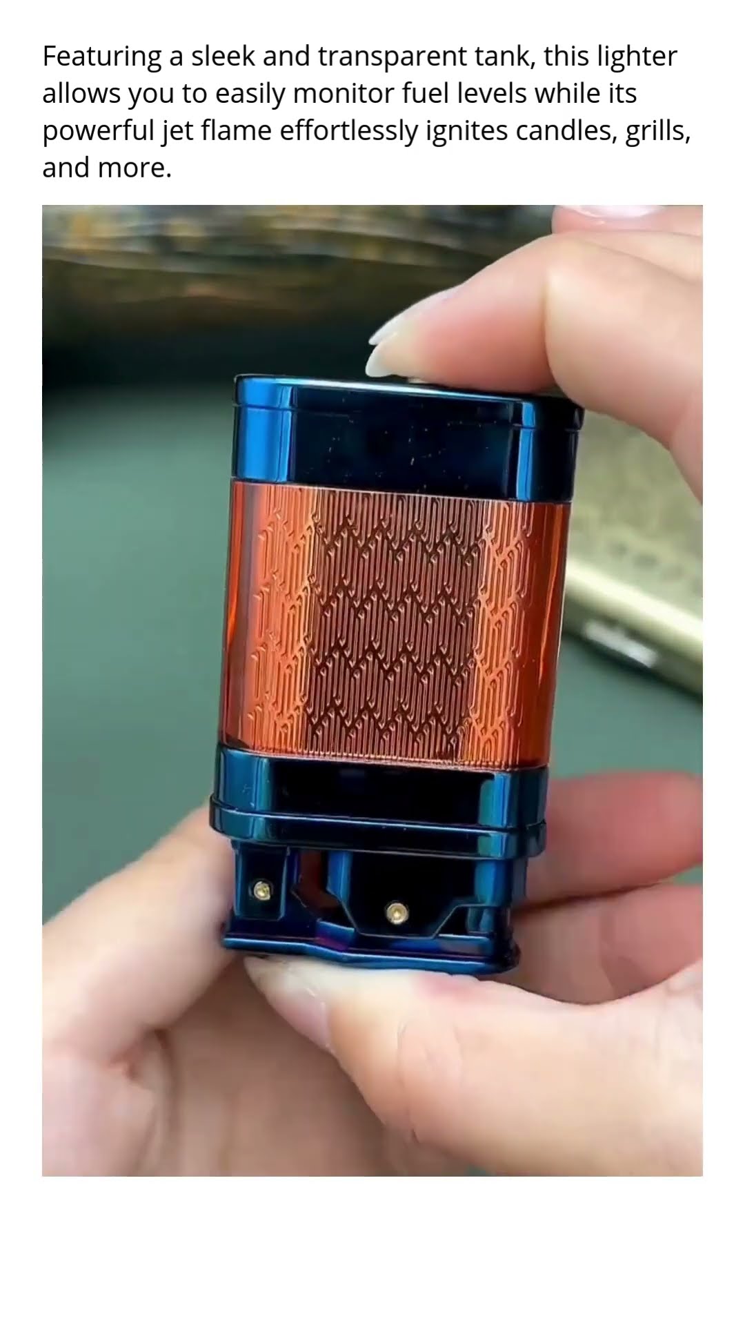 Modern Clear Tank Jet Flame Lighter1️⃣ Product Link in Bio ( # 2027 )