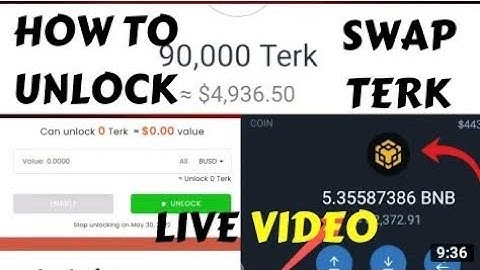 how to unlock/ and sell terk token.