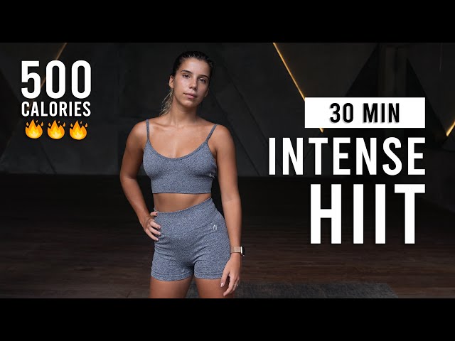 30 Min Intense HIIT Workout For Fat Loss (No Equipment, No Repeat, Home Workout) class=