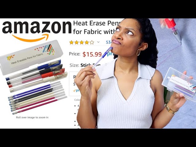Fabric pen, erases automatically