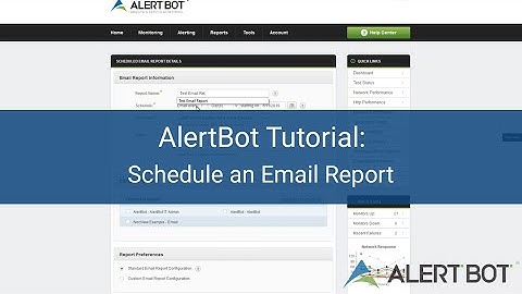AlertBot Tutorial: Schedule an Email Report