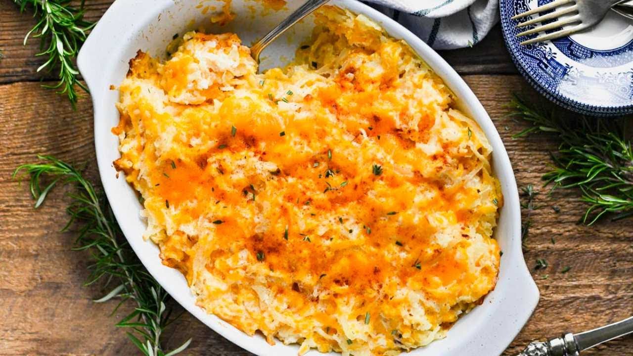 Cheesy Shredded Potato Casserole - Together as Family