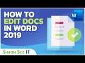 How to edit documents in microsoft word 2019  ms word tutorial