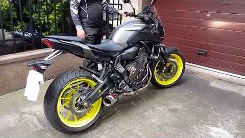 Black Widow Exhaust 200mm without DB Kiler - Yamaha MT07 (short test)