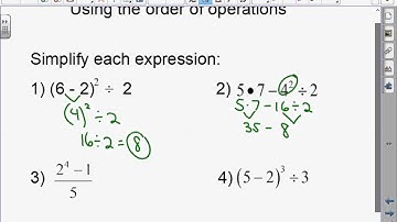 Algebra 1 and 2: Expressions and Formulas