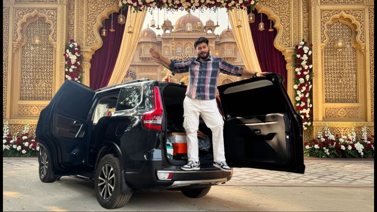 Scorpio N से हमारी Royal Entry in Jaipur Wedding 💛💍 Full Journey Vlog