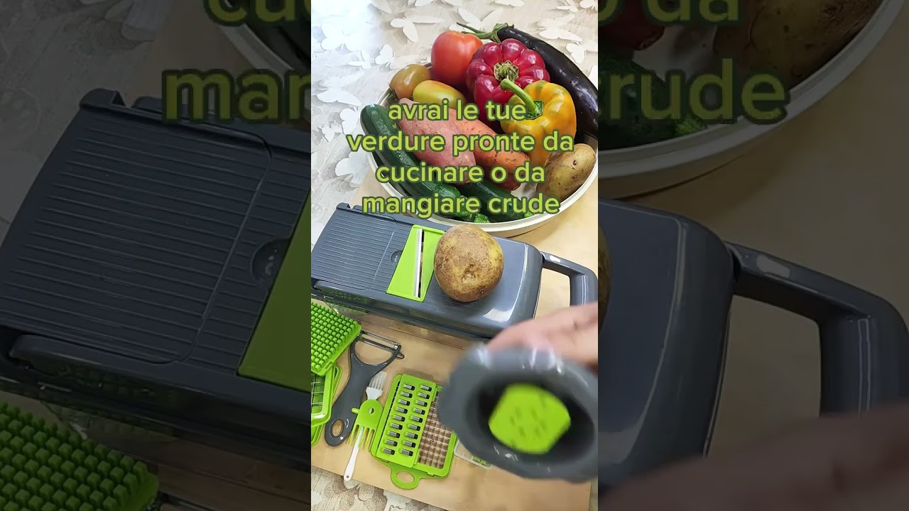 Taglia, grattugia, affetta: tutto quello che puoi fare con la tagliaverdure multifunzione