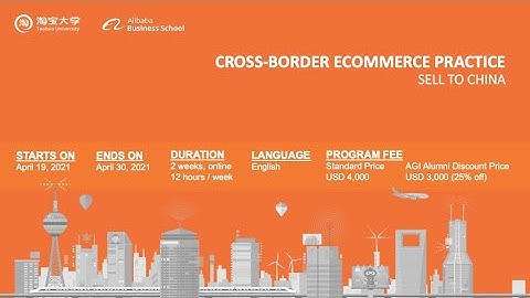 Program Introduction: Cross-border eCommerce Practice - Sell to China