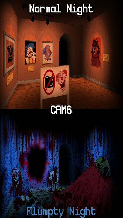 Camera Comparison: ONaf 3 - Normal vs. Flumpty Night #FNAF #ONAF #Shorts