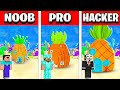 Baby Shark - NOOB vs PRO vs HACKER: SPONGEBOB PINEAPPLE BASE BUILD CHALLENGE in Minecraft!