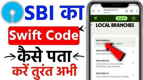SBI Ka SWIFT Code Kaise Pata Kare | Branch Wise Swift Code |Swift code Find | YouTube Payment 2025