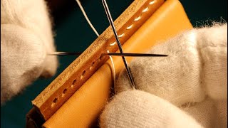 TWO WAYS HAND STITCH LEATHER ONLY 1 MINUTE SAVE TIME