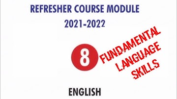 8th standard English Refresher course Answer key  @Kanishai