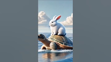 Rabbit and Tortoise Friendship❤ #ai #rabbit #tortoise #trending #usa #funnyrabbit #shorts