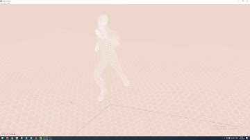 running wireframe man