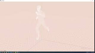running wireframe man