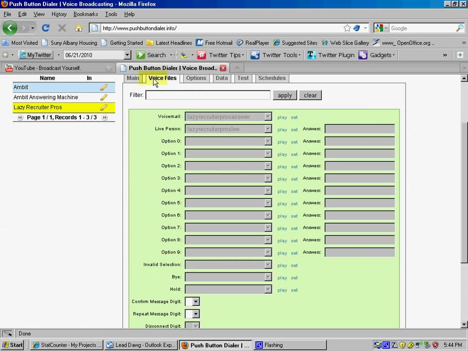 Push Button Dialer - www.LazyRecruiterPros.net