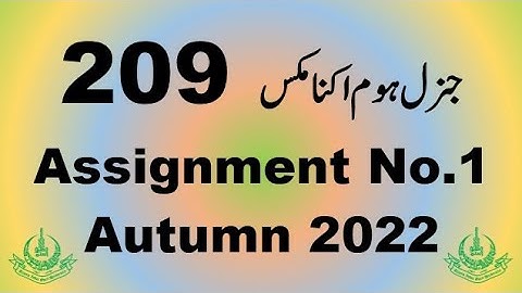 AIOU Code 209 Solved Assignment No.1 Autumn 2022
