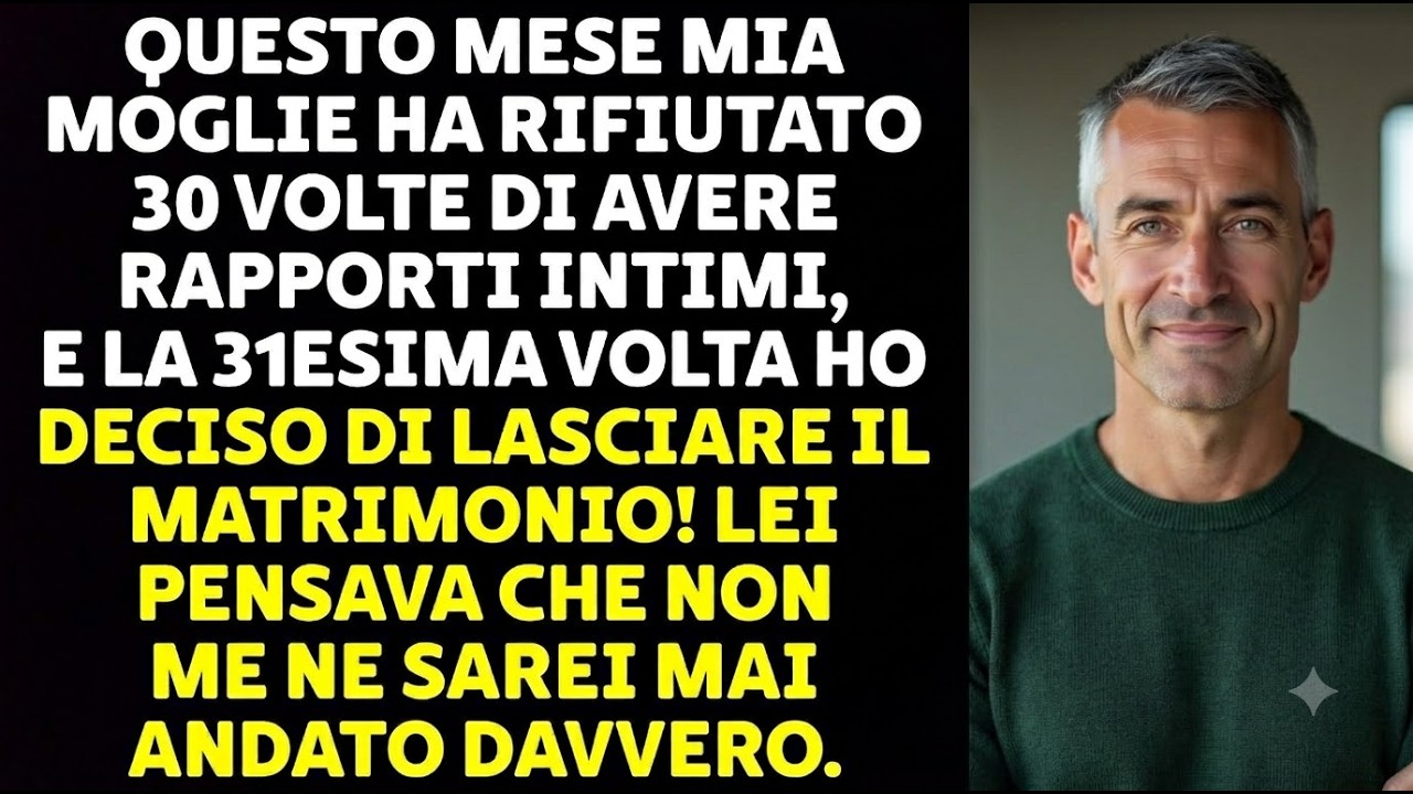 Dopo otto anni di matrimonio, ho aperto un’app sul telefono e gliel’ho messa davanti: trenta rifiuti in un mese, documentati uno per uno. Lei ha riso. “Te li segni? Ma è inquietante.” Non era...