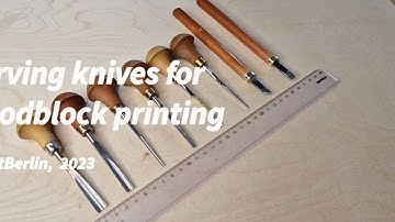 Tutorial: Carving knives for woodblock printing