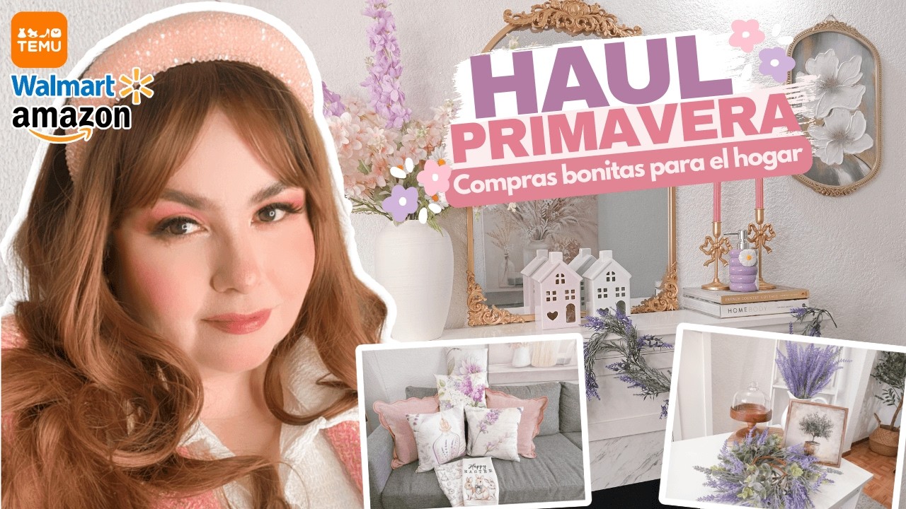 HAUL Temu y Amazon: Decoración de Primavera en Lila y Rosa 🌸💜 | Transforma tu hogar