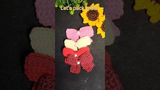 Let's pack handmade crochet items for our lovely 😍 customer #crochet #diy #hobby #craft