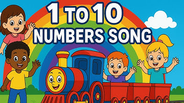 The Rainbow Number Train 🚂🌈 | Learn Numbers 1 to 10 | Fun Counting Song for Kids